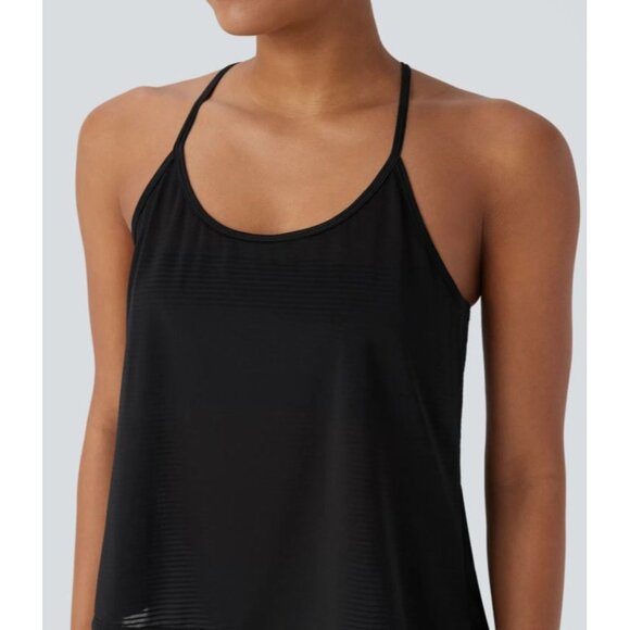 Halara Athleisure Black Hem Quick Dry Activewear Yoga Cami Top Size Small, NWT - Picture 14 of 16